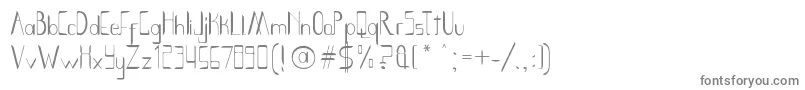 フォントSmoth Bight   Por Kustren – 白い背景に灰色の文字