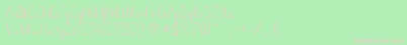 Smoth Bight   Por Kustren Font – Pink Fonts on Green Background