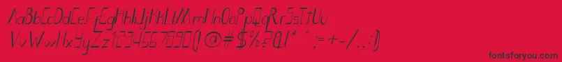 Fonte Smoth Bight Italic   Por Kustren – fontes pretas em um fundo vermelho