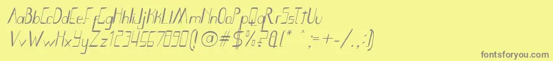 fuente Smoth Bight Italic   Por Kustren – Fuentes Grises Sobre Fondo Amarillo