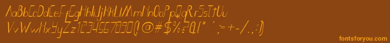 fuente Smoth Bight Italic   Por Kustren – Fuentes Naranjas Sobre Fondo Marrón