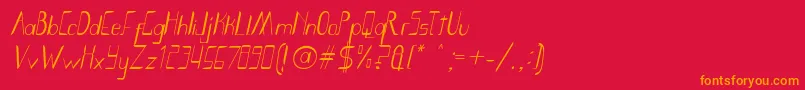 fuente Smoth Bight Italic   Por Kustren – Fuentes Naranjas Sobre Fondo Rojo