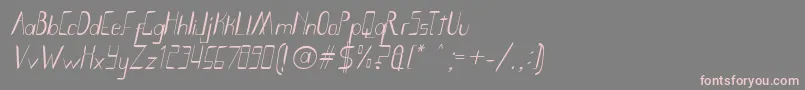 Smoth Bight Italic   Por Kustren-fontti – vaaleanpunaiset fontit harmaalla taustalla