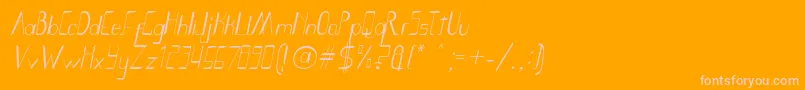 Smoth Bight Italic   Por Kustren Font – Pink Fonts on Orange Background