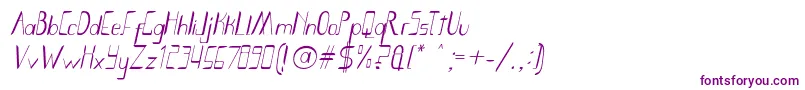 Smoth Bight Italic   Por Kustren-fontti – violetit fontit valkoisella taustalla