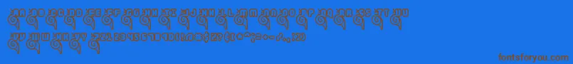 Saiba mais sobre a fonte snailets Fonte snailets – fontes marrons em um fundo azul
