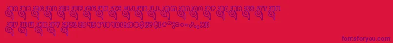 snailets Font – Purple Fonts on Red Background