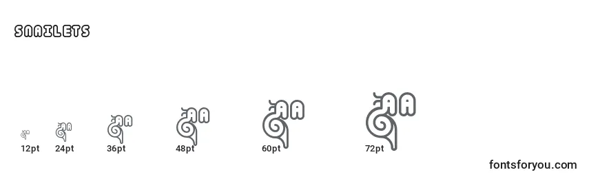 Размеры шрифта Snailets (141283)