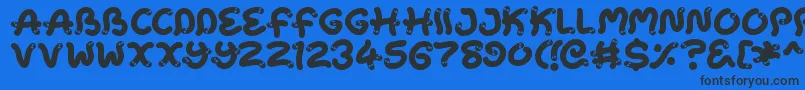 Snake Chan Font – Black Fonts on Blue Background