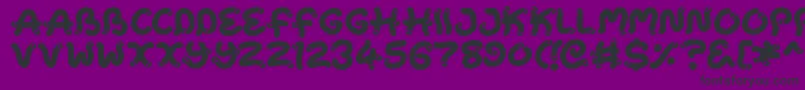 Шрифт Snake Chan – чёрные шрифты на фиолетовом фоне