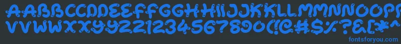 Snake Chan Font – Blue Fonts on Black Background