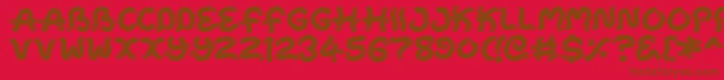 Snake Chan-fontti – ruskeat fontit punaisella taustalla