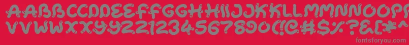 Snake Chan Font – Gray Fonts on Red Background