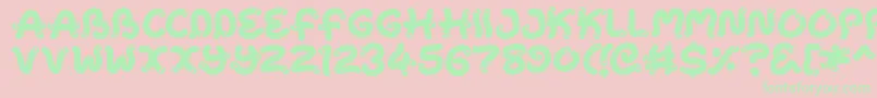 Snake Chan Font – Green Fonts on Pink Background