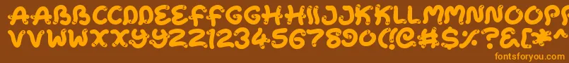 Snake Chan Font – Orange Fonts on Brown Background