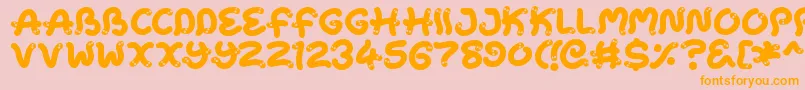 Snake Chan Font – Orange Fonts on Pink Background