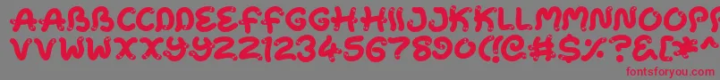 Snake Chan Font – Red Fonts on Gray Background