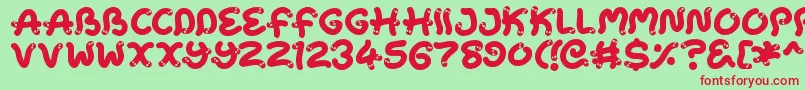 Snake Chan Font – Red Fonts on Green Background