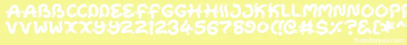 Snake Chan Font – White Fonts on Yellow Background