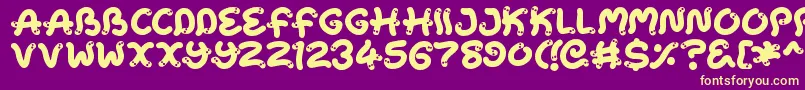 Snake Chan Font – Yellow Fonts on Purple Background