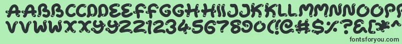 Snake Chan Font – Black Fonts on Green Background