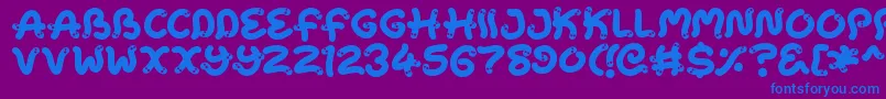 Snake Chan Font – Blue Fonts on Purple Background