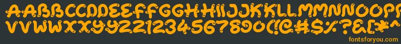 Snake Chan Font – Orange Fonts on Black Background