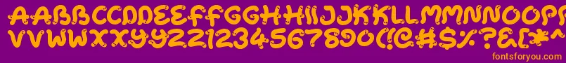 Snake Chan Font – Orange Fonts on Purple Background