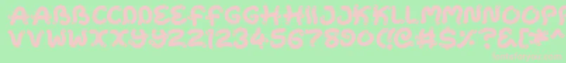 Snake Chan Font – Pink Fonts on Green Background