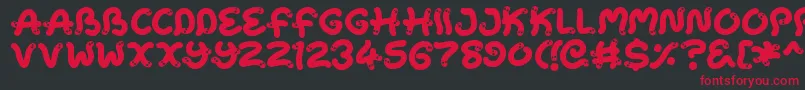 Snake Chan Font – Red Fonts on Black Background