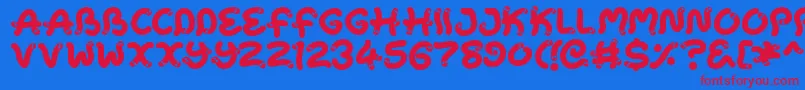 Snake Chan Font – Red Fonts on Blue Background