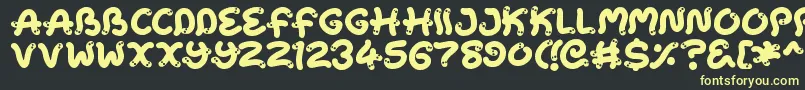 Snake Chan Font – Yellow Fonts on Black Background