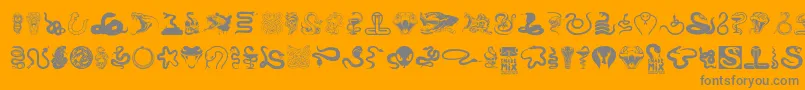 fuente Snake mix – Fuentes Grises Sobre Fondo Naranja
