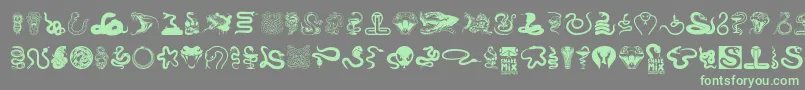 Snake mix Font – Green Fonts on Gray Background