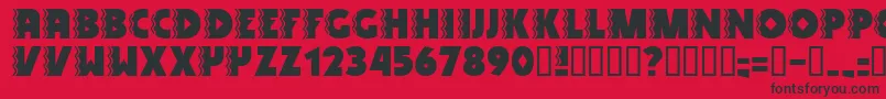 SNAKV    Font – Black Fonts on Red Background