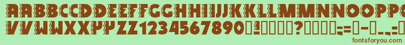 SNAKV    Font – Brown Fonts on Green Background