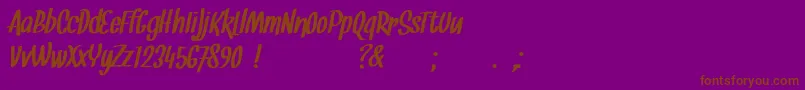 Snickles Font – Brown Fonts on Purple Background