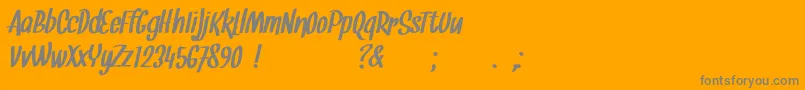 Snickles Font – Gray Fonts on Orange Background