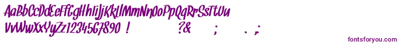 Snickles Font – Purple Fonts on White Background