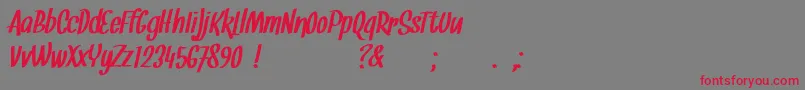 Snickles Font – Red Fonts on Gray Background