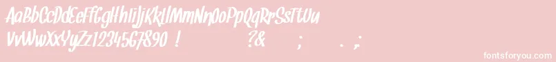 フォントSnickles – ピンクの背景に白い文字
