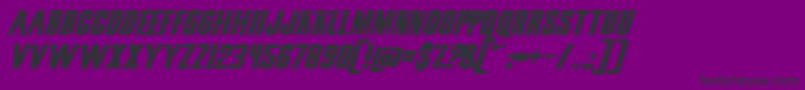 フォントSNICN    – 紫の背景に黒い文字