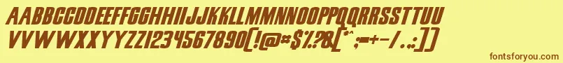 SNICN    Font – Brown Fonts on Yellow Background