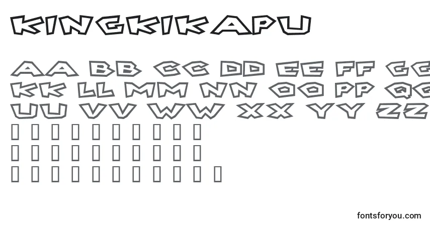 Шрифт KingKikapu – алфавит, цифры, специальные символы