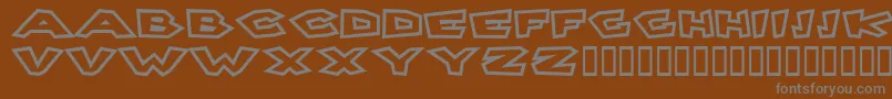 KingKikapu Font – Gray Fonts on Brown Background