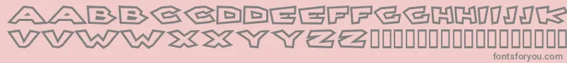 KingKikapu Font – Gray Fonts on Pink Background