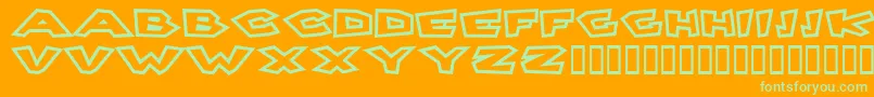 KingKikapu Font – Green Fonts on Orange Background