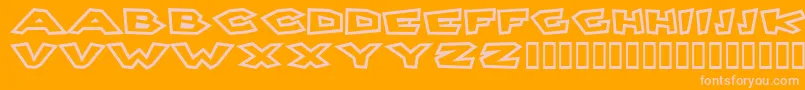 Шрифт KingKikapu – розовые шрифты на оранжевом фоне