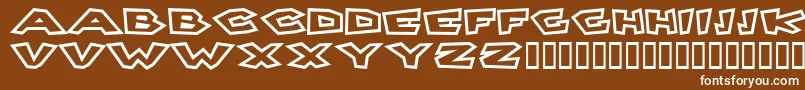 KingKikapu Font – White Fonts on Brown Background
