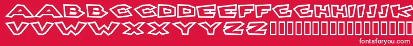 KingKikapu Font – White Fonts on Red Background